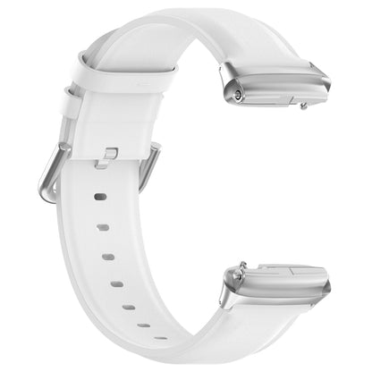 For Redmi Watch 3 Lite / Watch 3 Active Leather Replacement Watch Band(White) - Watch Bands by buy2fix | Online Shopping UK | buy2fix