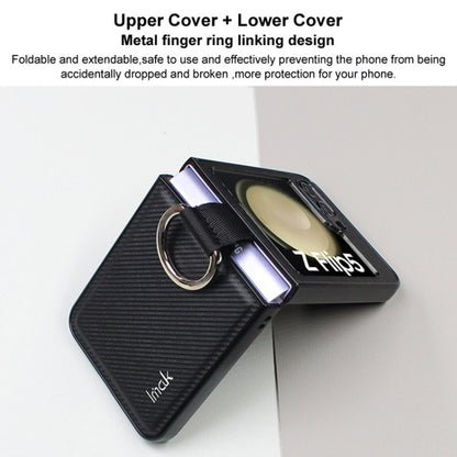 For Samsung Galaxy Z Flip5 5G imak Ruiyi Series Carbon Fiber Phone Case with Ring Holder - Galaxy Z Flip5 Cases by imak | Online Shopping UK | buy2fix
