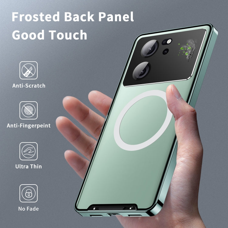 For Xiaomi Redmi K60 Ultra / 13T / 13T Pro Aromatherapy Magnetic Metal Phone Case(Green) - Redmi K60 Ultra Cases by buy2fix | Online Shopping UK | buy2fix