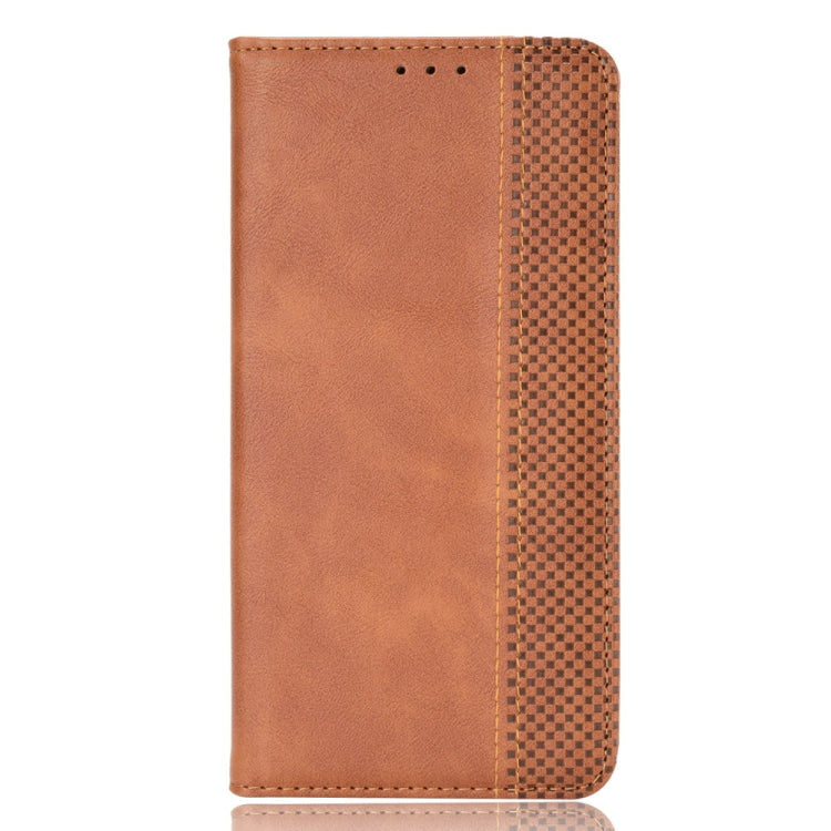 For Doogee X98 Magnetic Buckle Retro Texture Leather Phone Case(Brown) - More Brand by buy2fix | Online Shopping UK | buy2fix