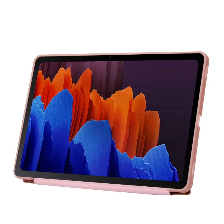 For Samsung Galaxy Tab S9+ Deformation Silicone Leather Tablet Case(Rose Gold) - Galaxy Tab S9+ Cases by buy2fix | Online Shopping UK | buy2fix