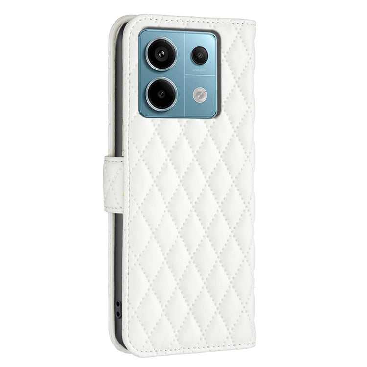 For Xiaomi Redmi Note 13 Pro 5G Diamond Lattice Wallet Leather Flip Phone Case(White) - Note 13 Pro Cases by buy2fix | Online Shopping UK | buy2fix
