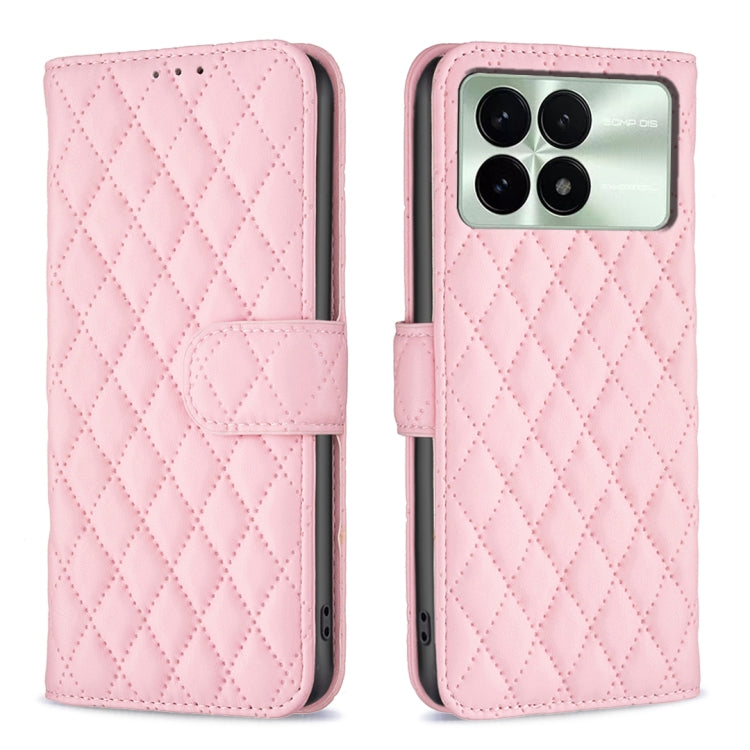 For Xiaomi Redmi K70 / K70 Pro Diamond Lattice Wallet Leather Flip Phone Case(Pink) - K70 Pro Cases by buy2fix | Online Shopping UK | buy2fix