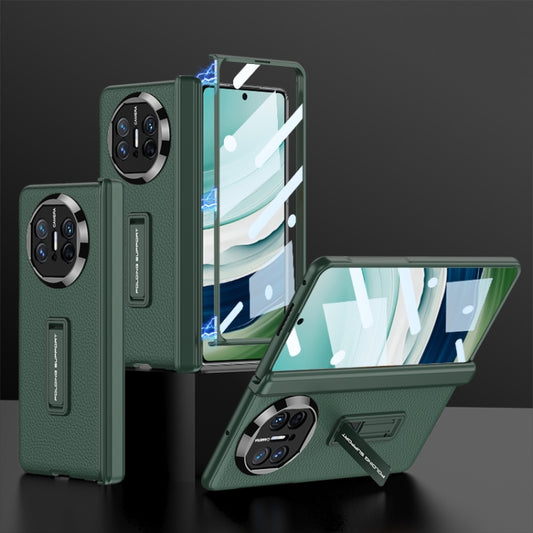 For Huawei Mate X5 GKK Magnetic Hinge Flip Leather Phone Case with Holder(Green) - Huawei Cases by GKK | Online Shopping UK | buy2fix