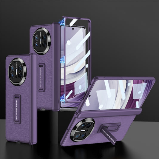 For Huawei Mate X5 GKK Magnetic Hinge Flip Leather Phone Case with Holder(Purple) - Huawei Cases by GKK | Online Shopping UK | buy2fix