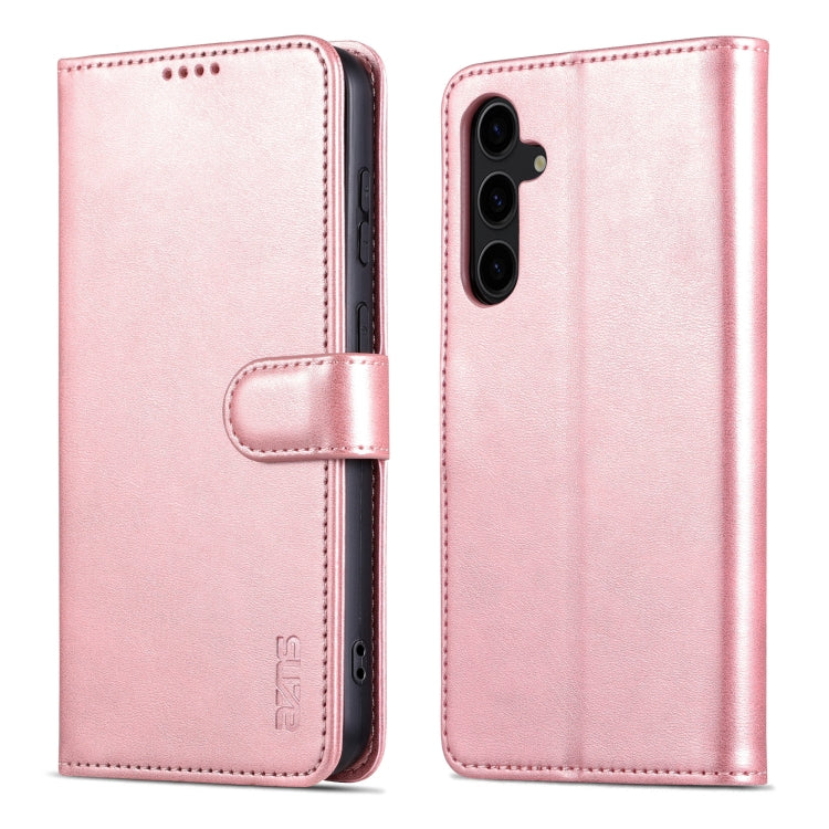 For Samsung Galaxy S24 5G AZNS Skin Feel Calf Texture Flip Leather Phone Case(Rose Gold) - Galaxy S24 5G Cases by AZNS | Online Shopping UK | buy2fix