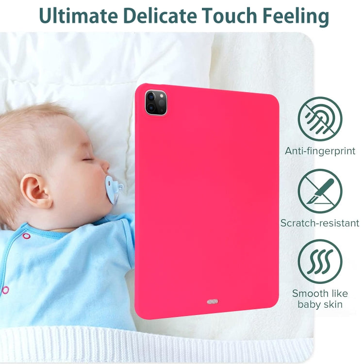 For iPad Air 11 2024 Oil Spray Skin-friendly TPU Tablet Case(Rose Red) - iPad Air 11 2024 Cases by buy2fix | Online Shopping UK | buy2fix