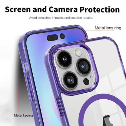 For iPhone 14 Pro Ice Color Magnetic Series PC + Acrylic Magsafe Phone Case(Transparent) - iPhone 14 Pro Cases by buy2fix | Online Shopping UK | buy2fix
