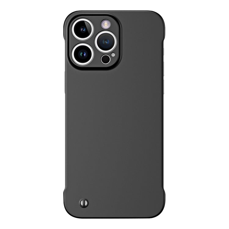 For iPhone 11 Pro Frameless Metallic Paint Hybrid PC Phone Case(Matte Black) - iPhone 11 Pro Cases by buy2fix | Online Shopping UK | buy2fix