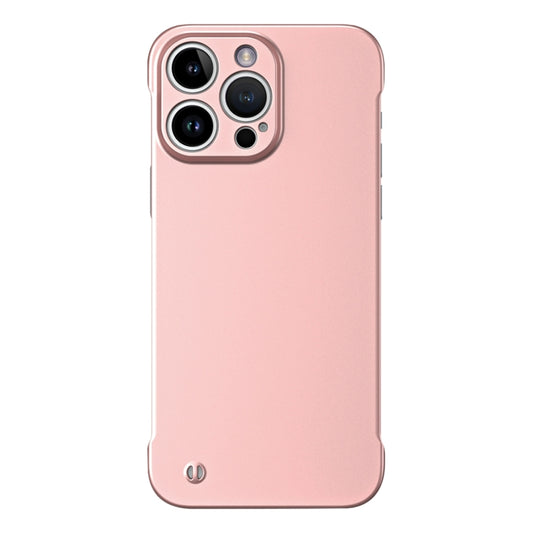 For iPhone 12 Pro Frameless Metallic Paint Hybrid PC Phone Case(Rose Gold) - iPhone 12 / 12 Pro Cases by buy2fix | Online Shopping UK | buy2fix