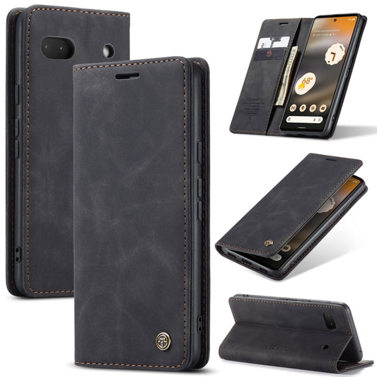 For Google Pixel 6A CaseMe 013 Multifunctional Horizontal Flip Leather Phone Case(Black) - Google Cases by CaseMe | Online Shopping UK | buy2fix