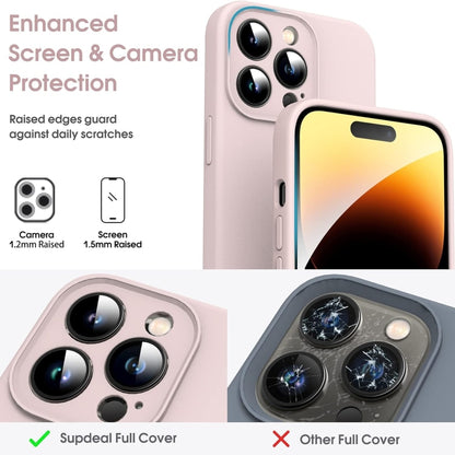 For iPhone 16 Microfiber Liquid Silicone Shockproof Phone Case(Pink) - iPhone 16 Cases by buy2fix | Online Shopping UK | buy2fix