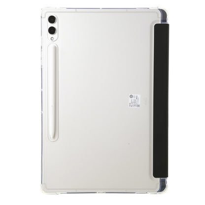 For Samsung Galaxy Tab S9 FE Clear Acrylic Deformation Leather Tablet Case(Black) - Galaxy Tab S9 FE by buy2fix | Online Shopping UK | buy2fix