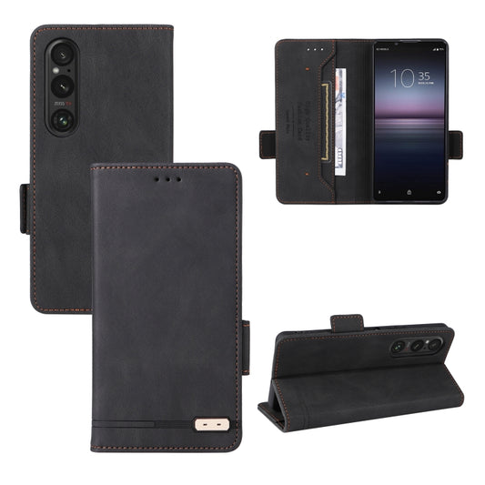 For Sony Xperia 1 VI 2024 Magnetic Clasp Leather Phone Case(Black) - Sony Cases by buy2fix | Online Shopping UK | buy2fix