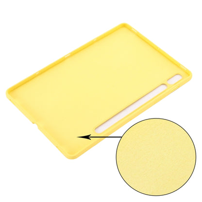 For Samsung Galaxy Tab S9 Pure Color Liquid Silicone Shockproof Tablet Case(Yellow) - Galaxy Tab S9 Cases by buy2fix | Online Shopping UK | buy2fix