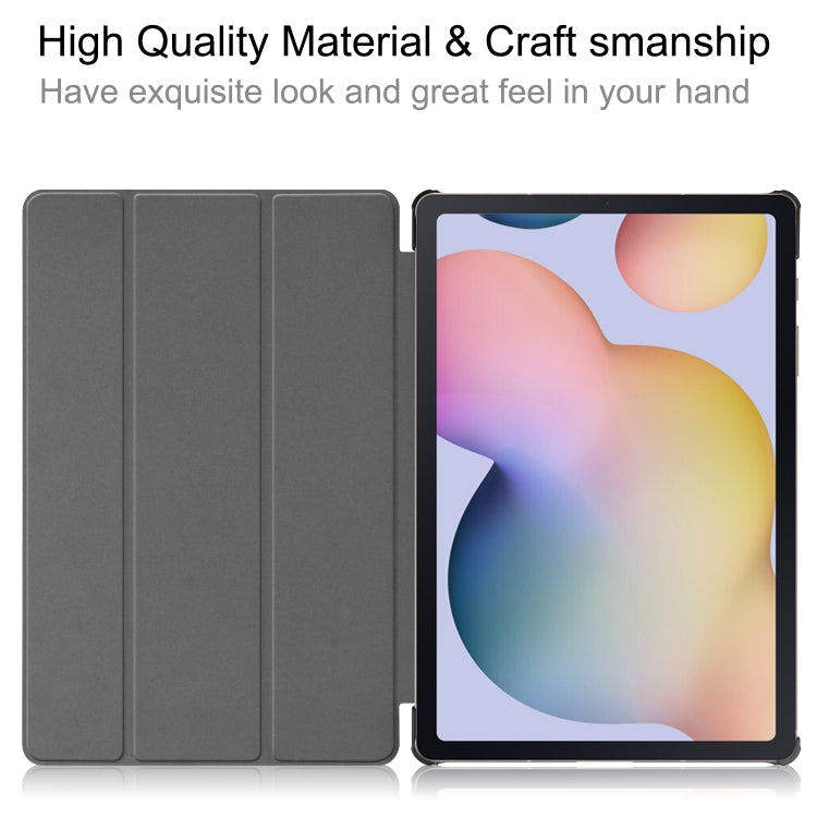 For Samsung Galaxy Tab S8+ / Tab S8 Plus /  Tab S7 FE / Tab S7+ Custer Texture Smart PU Leather Case with Sleep / Wake-up Function & 3-Fold Holder(Gray) - Galaxy Tab S8+ Cases by buy2fix | Online Shopping UK | buy2fix