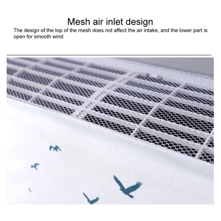 Do Not Take Dust-proof And Anti Direct Blowing Simple Wind Hanging Machine Air Conditioner Moon Cover, Size:Width 80 × Thickness 20 × Height 90cm(Green Leaf) - Dust Covers by buy2fix | Online Shopping UK | buy2fix