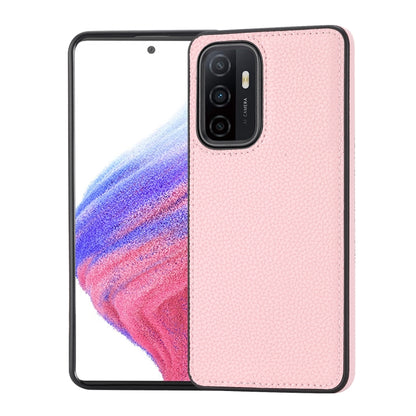 For Samsung Galaxy S23 5G Litchi Pattern Stitched Side-mounted Phone Case(Pink) - Galaxy S23 5G Cases by buy2fix | Online Shopping UK | buy2fix
