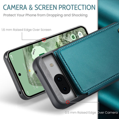 For Google Pixel 8a CaseMe C22 Card Slots Holder RFID Anti-theft Phone Case(Blue Green) - Google Cases by CaseMe | Online Shopping UK | buy2fix