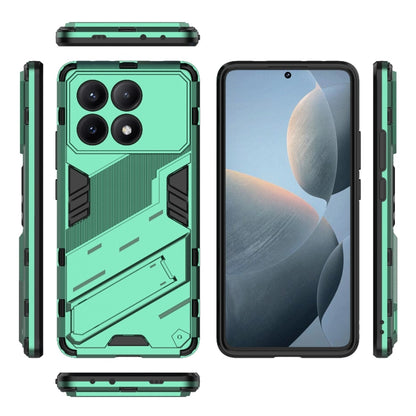 For Xiaomi Redmi K70E 5G Punk Armor 2 in 1 PC + TPU Phone Case with Holder(Green) - K70E Cases by buy2fix | Online Shopping UK | buy2fix