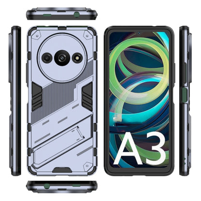 For Xiaomi Redmi A3 4G Global Punk Armor 2 in 1 PC + TPU Phone Case with Holder(Grey) - Xiaomi Cases by buy2fix | Online Shopping UK | buy2fix