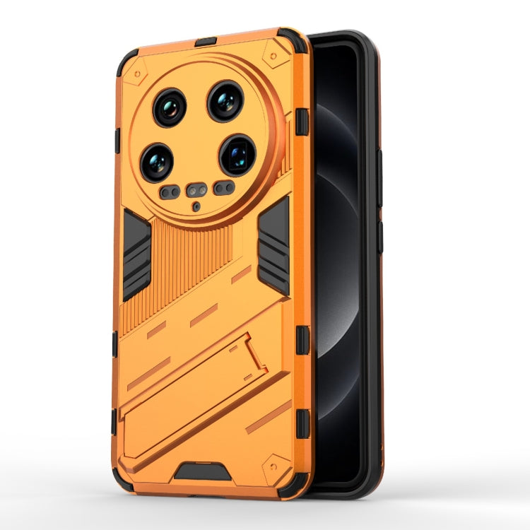 For Xiaomi 14 Ultra 5G Punk Armor 2 in 1 PC + TPU Phone Case with Holder(Orange) - 14 Ultra Cases by buy2fix | Online Shopping UK | buy2fix