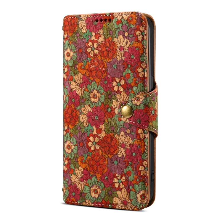 For Samsung Galaxy S24 Ultra 5G Denior Flower Language Series Cork Fabric Oil Edge Leather Phone Case(Summer) - Galaxy S24 Ultra 5G Cases by Denior | Online Shopping UK | buy2fix