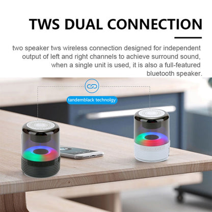 T&G TG369 Portable mini LED Wireless Bluetooth Speaker(White) - Mini Speaker by T&G | Online Shopping UK | buy2fix