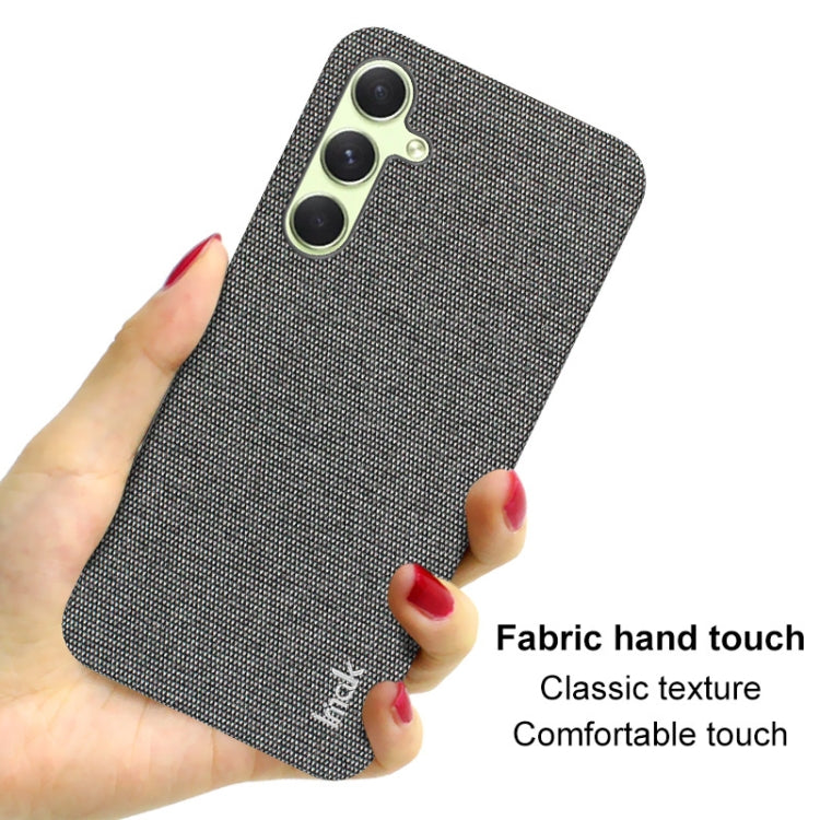 For Samsung Galaxy A55 5G imak Ruiyi Series Cloth Texture PU + PC Phone Case(Dark Grey) - Galaxy Phone Cases by imak | Online Shopping UK | buy2fix