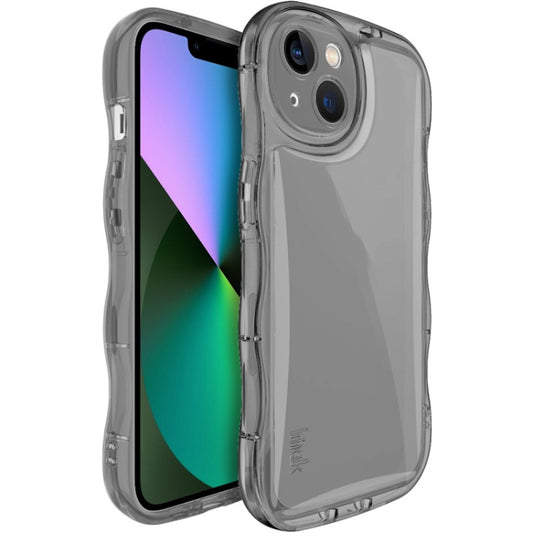 For iPhone 15 IMAK Wave Bubble Soft Shockproof Phone Case(Transparent Black) - iPhone 15 Cases by imak | Online Shopping UK | buy2fix