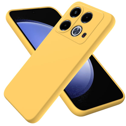 For Infinix Note 40 4G Solid Color Liquid Silicone Dropproof Full Coverage Protective Case(Yellow) - Infinix Cases by buy2fix | Online Shopping UK | buy2fix