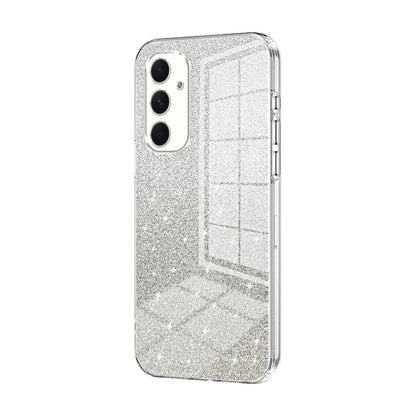 For Samsung Galaxy A54 5G Gradient Glitter Powder Electroplated Phone Case(Transparent) - Galaxy Phone Cases by buy2fix | Online Shopping UK | buy2fix