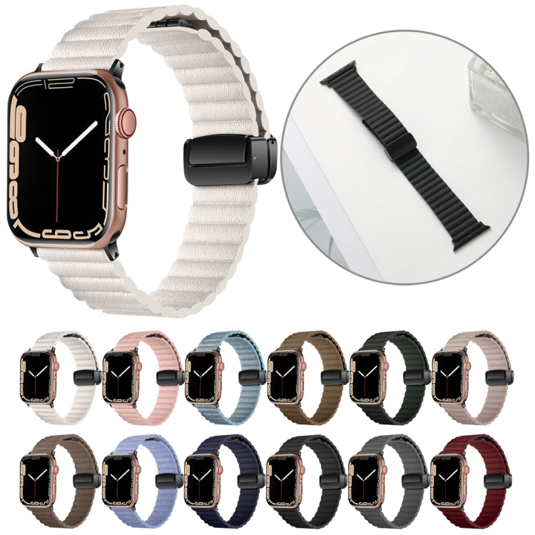 For Apple Watch Ultra 2 49mm Water Ripple Magnetic Folding Buckle Watch Band, Style: Bold Version(Indigo Blue) - Watch Bands by buy2fix | Online Shopping UK | buy2fix