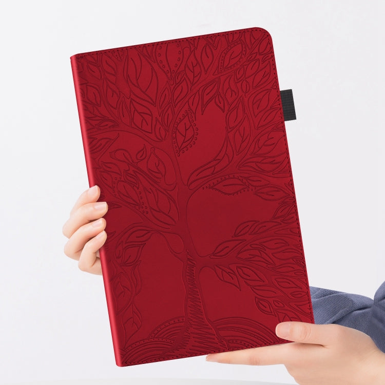 For Lenovo Tab M11 / Xiaoxin Pad 11 2024 Life Tree Series Horizontal Flip Leather Tablet Case(Red) - Lenovo by buy2fix | Online Shopping UK | buy2fix