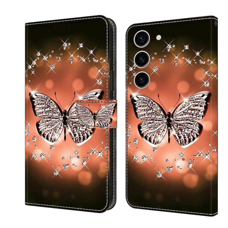 For Samsung Galaxy S24+ 5G Crystal 3D Shockproof Protective Leather Phone Case(Crystal Butterfly) - Galaxy S24+ 5G Cases by buy2fix | Online Shopping UK | buy2fix