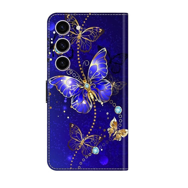 For Samsung Galaxy S24+ 5G Crystal 3D Shockproof Protective Leather Phone Case(Diamond Butterfly) - Galaxy S24+ 5G Cases by buy2fix | Online Shopping UK | buy2fix