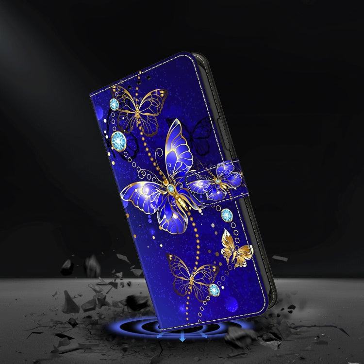 For Samsung Galaxy A25 5G Crystal 3D Shockproof Protective Leather Phone Case(Diamond Butterfly) - Galaxy Phone Cases by buy2fix | Online Shopping UK | buy2fix