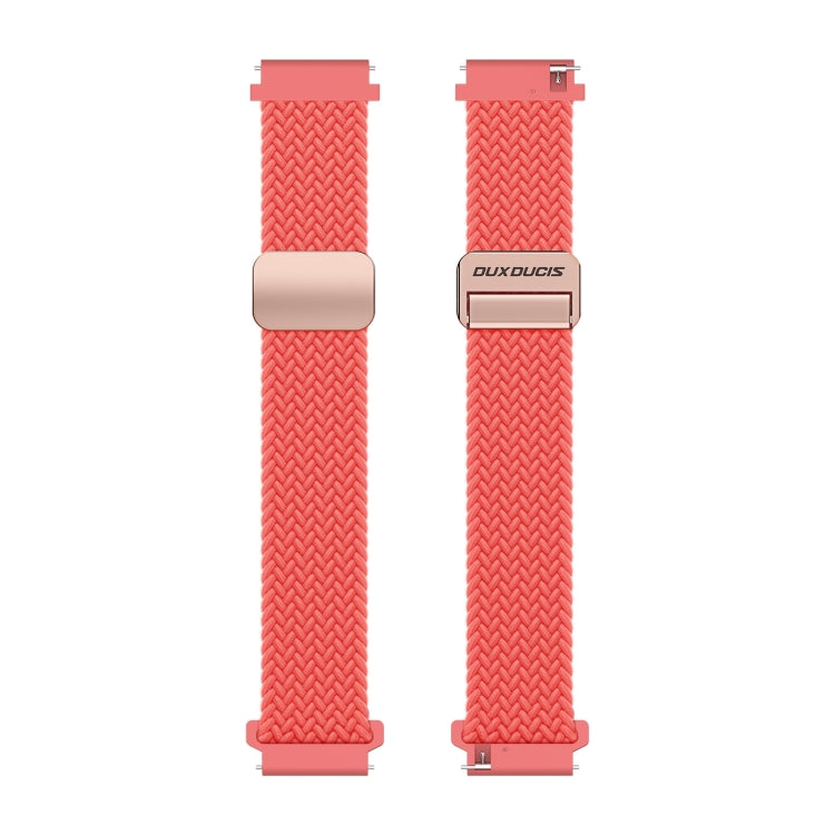 DUX DUCIS Mixture Pro Series Magnetic Buckle Nylon Braid Watch Band, Size:20mm(Guava) - 20mm Bands by DUX DUCIS | Online Shopping UK | buy2fix