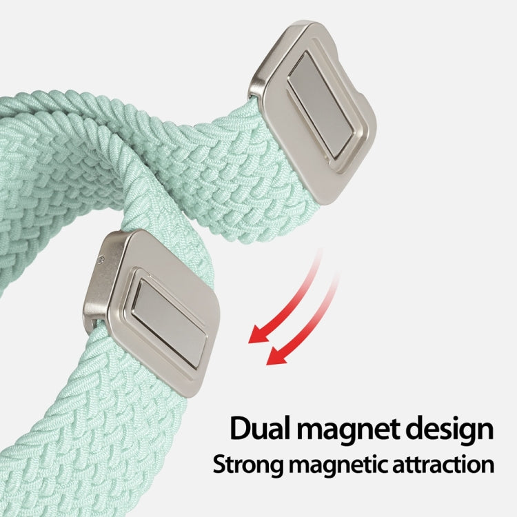 For Apple Watch Series 7 41mm DUX DUCIS Mixture Pro Series Magnetic Buckle Nylon Braid Watch Band(Light Mint) - Watch Bands by DUX DUCIS | Online Shopping UK | buy2fix