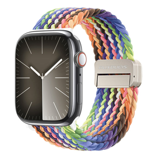 For Apple Watch Series 6 40mm DUX DUCIS Mixture Pro Series Magnetic Buckle Nylon Braid Watch Band(New Rainbow) - Watch Bands by DUX DUCIS | Online Shopping UK | buy2fix