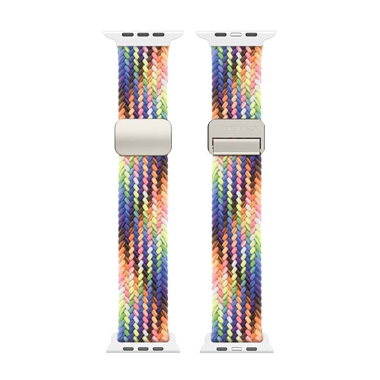 For Apple Watch Series 2 42mm DUX DUCIS Mixture Pro Series Magnetic Buckle Nylon Braid Watch Band(New Rainbow) - Watch Bands by DUX DUCIS | Online Shopping UK | buy2fix