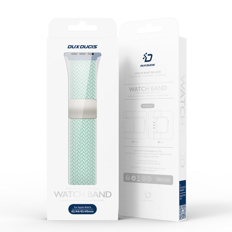 For Apple Watch Series 10 46mm DUX DUCIS Mixture Pro Series Magnetic Buckle Nylon Braid Watch Band(Light Mint) - Watch Bands by DUX DUCIS | Online Shopping UK | buy2fix