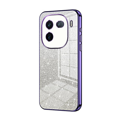 For vivo iQOO 12 Gradient Glitter Powder Electroplated Phone Case(Purple) - iQOO 12 Cases by buy2fix | Online Shopping UK | buy2fix