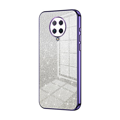 For Xiaomi Redmi K30 Pro / K30 Ultra Gradient Glitter Powder Electroplated Phone Case(Purple) - Xiaomi Cases by buy2fix | Online Shopping UK | buy2fix