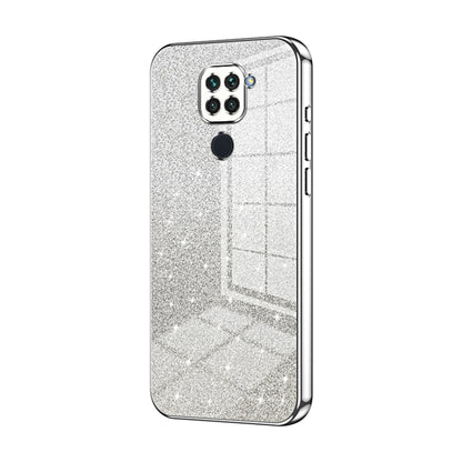 For Xiaomi Redmi Note 9 / 10X 4G Gradient Glitter Powder Electroplated Phone Case(Silver) - Xiaomi Cases by buy2fix | Online Shopping UK | buy2fix