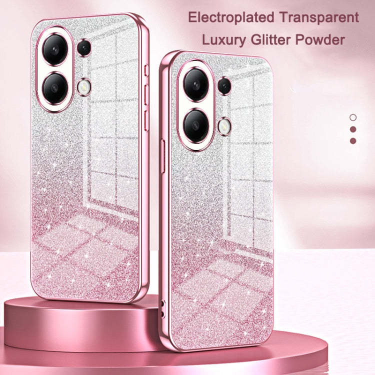 For Xiaomi Redmi Note 12R Pro Gradient Glitter Powder Electroplated Phone Case(Pink) - Xiaomi Cases by buy2fix | Online Shopping UK | buy2fix