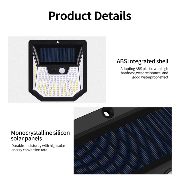 4pcs XY0159 159 LEDs Outdoor Solar Human Body Sensor Courtyard Wall Light - Solar Lights by buy2fix | Online Shopping UK | buy2fix