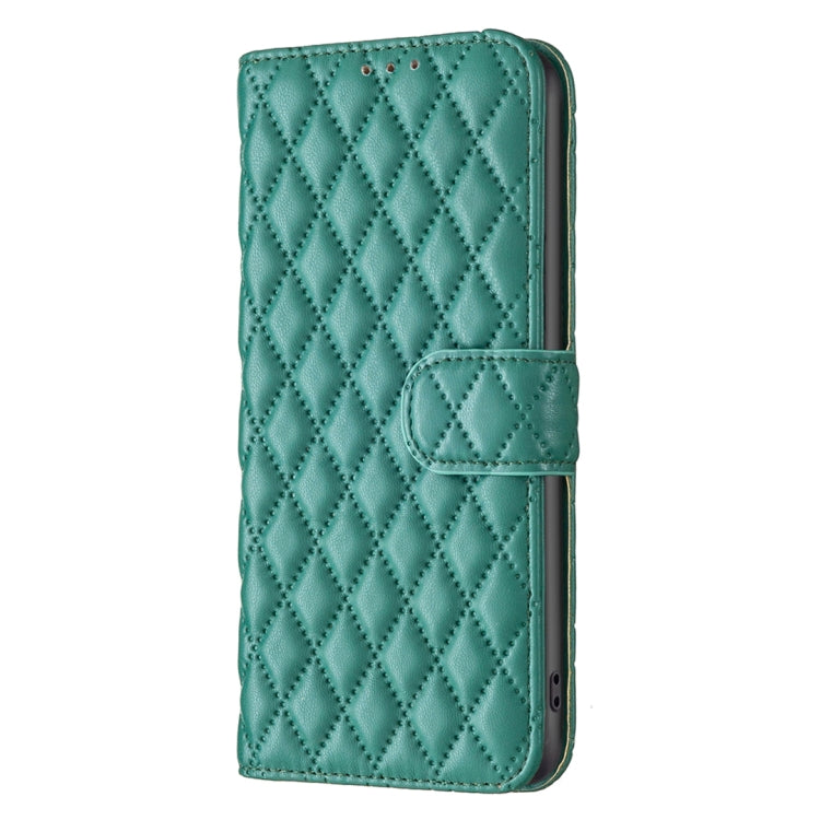 For OnePlus 12 5G Diamond Lattice Wallet Flip Leather Phone Case(Green) - OnePlus Cases by buy2fix | Online Shopping UK | buy2fix