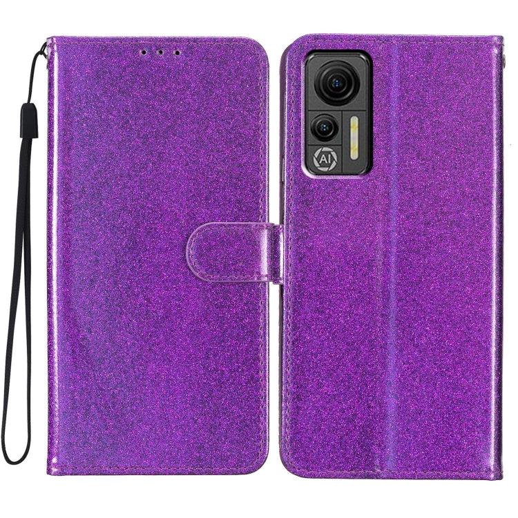 For Ulefone Note 14 Glitter Powder Flip Leather Phone Case(Purple) - Ulefone Cases by buy2fix | Online Shopping UK | buy2fix