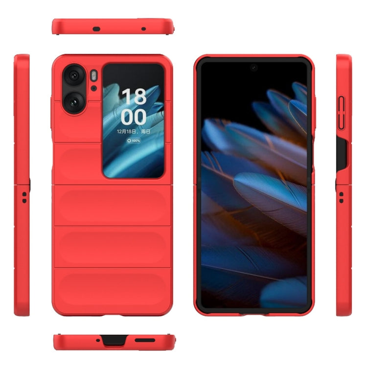 For OPPO Find N2 Flip Magic Shield Fold PC Shockproof Phone Case(Red) - Find N2 Flip Cases by buy2fix | Online Shopping UK | buy2fix